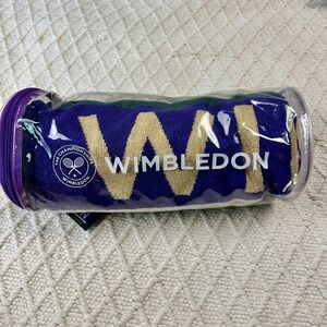 Wimbledon 2016 Men's Championships Towel Christy Cotton Purple Green NWT